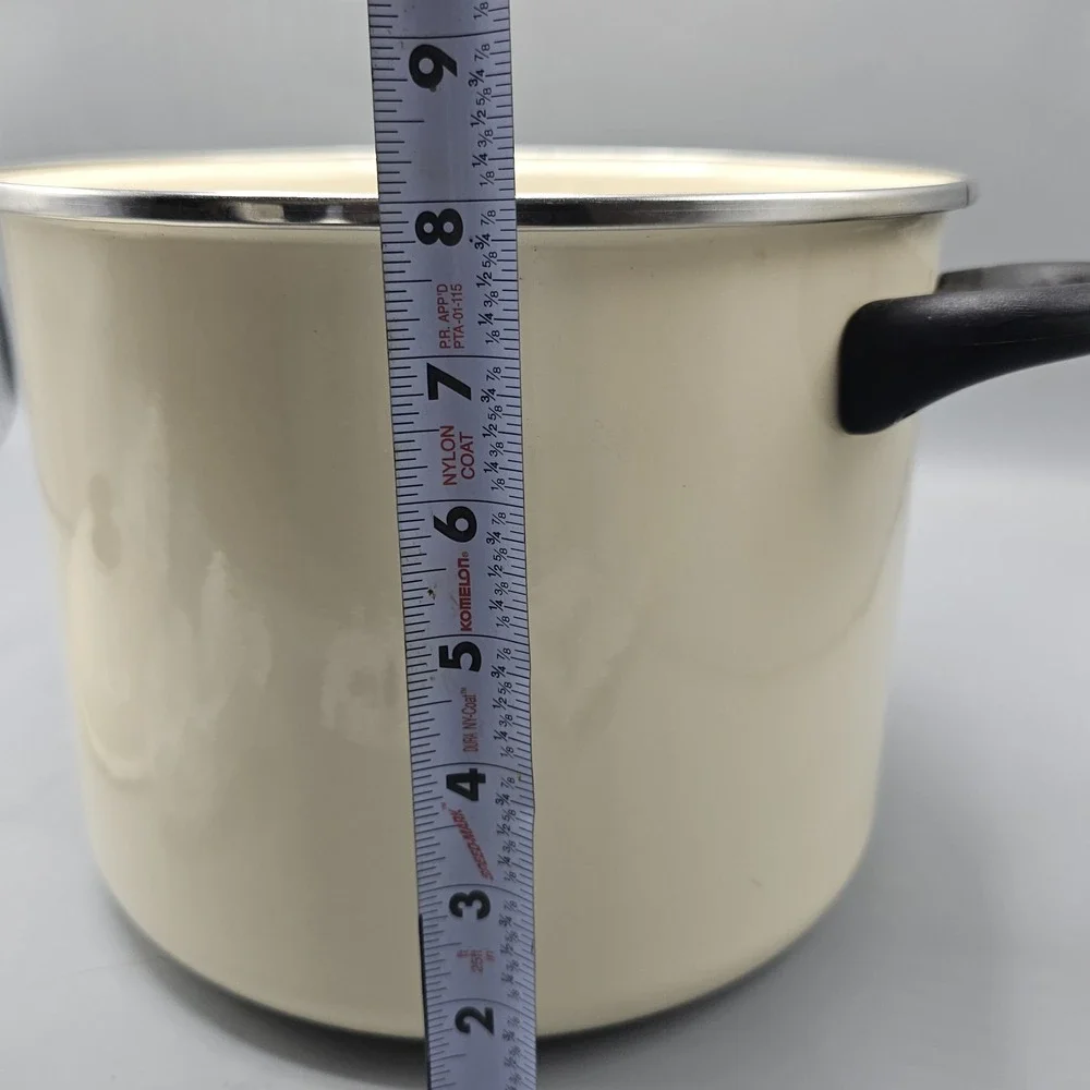 Megaware Cream 9 QT Enameled Stockpot Sauce Pan Pot Gas Electric Induction Spain
